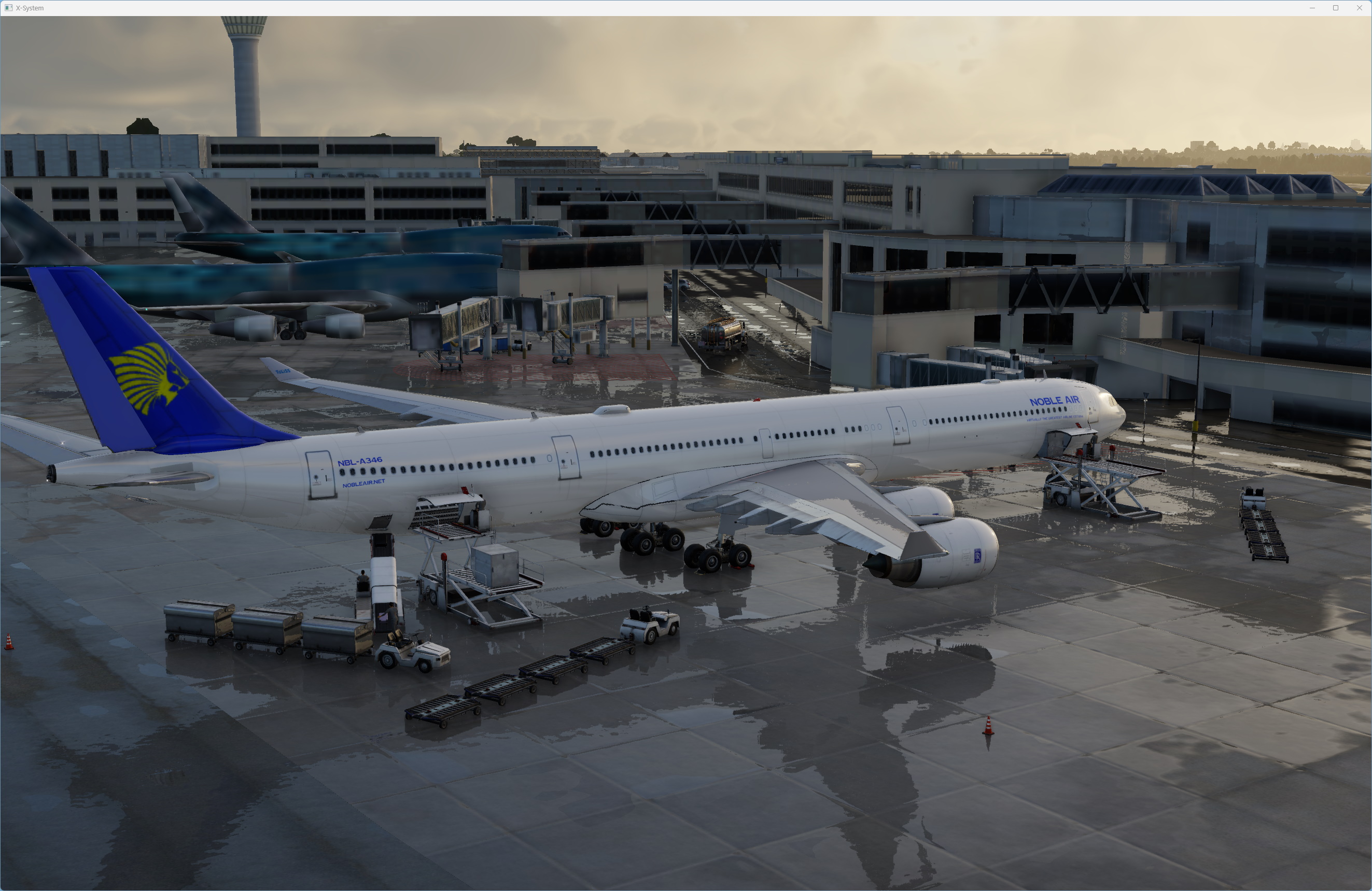 Arrive at WSSS on XP12 A346 Noble Repaint